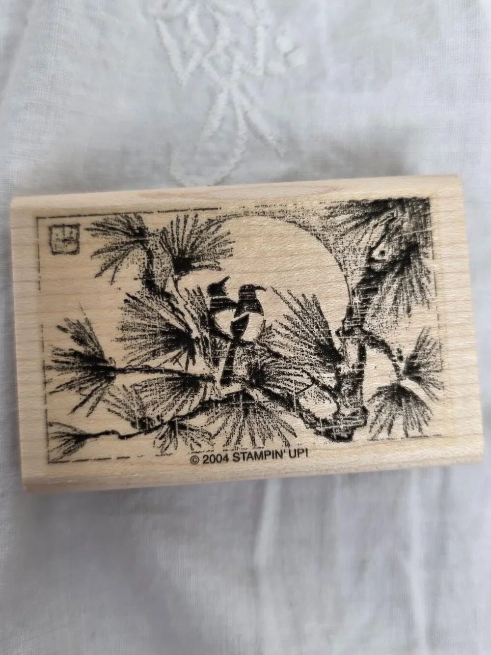 Vintage Stampin Up Oriental Brush Strokes Set of 4Wood Block Stamps 2004 CardArt